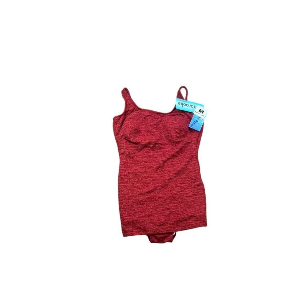 Penbrooke Krinkle  One-Piece Womens Size 18W Plus Swimsuit Masectomy Beach